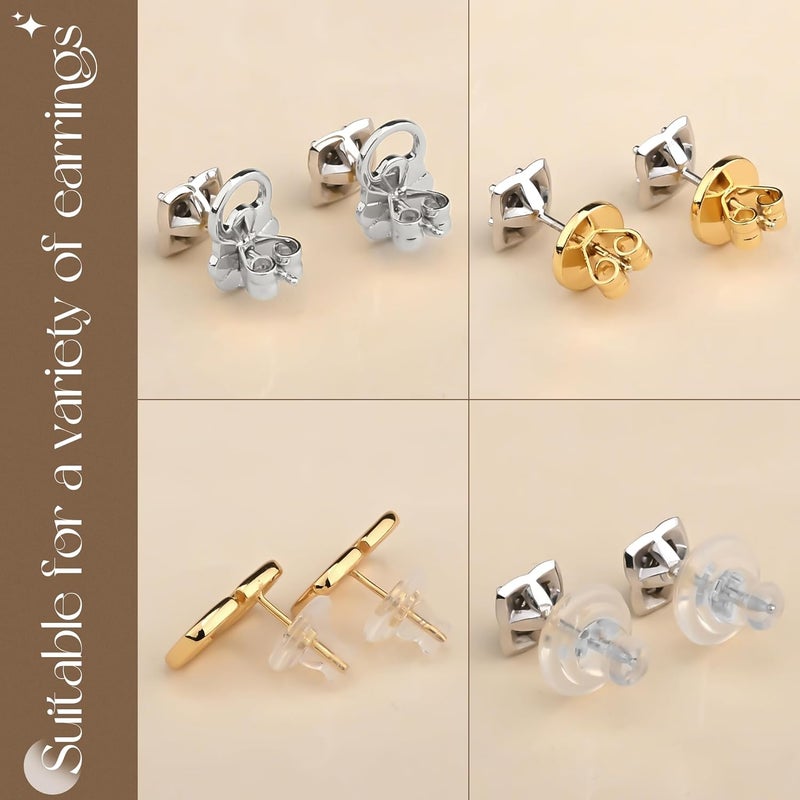 Goffing Earring Backs for Droopy Ears Heavy Earrings - Replacements Locking Ear Supports | 6 Pairs Secure Stud Clutches for Sensitive Skin(Lifter 4) - Image 5